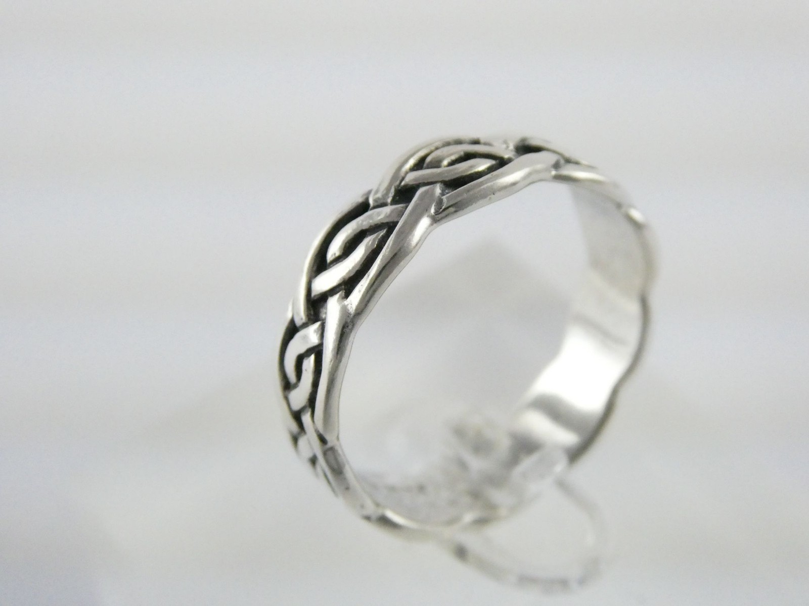 Peter Stone PSCL Sterling Silver Celtic Knot Band Ring 925 Size 9.25 4.3g