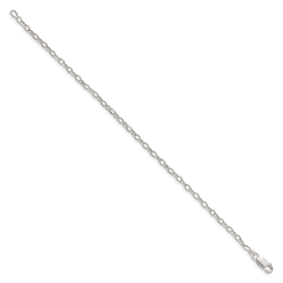 Sterling Silver Fancy Patterned Rolo Chain 7″ 8″ 16″ 18″ 20″ 24″ 30″ Lengths