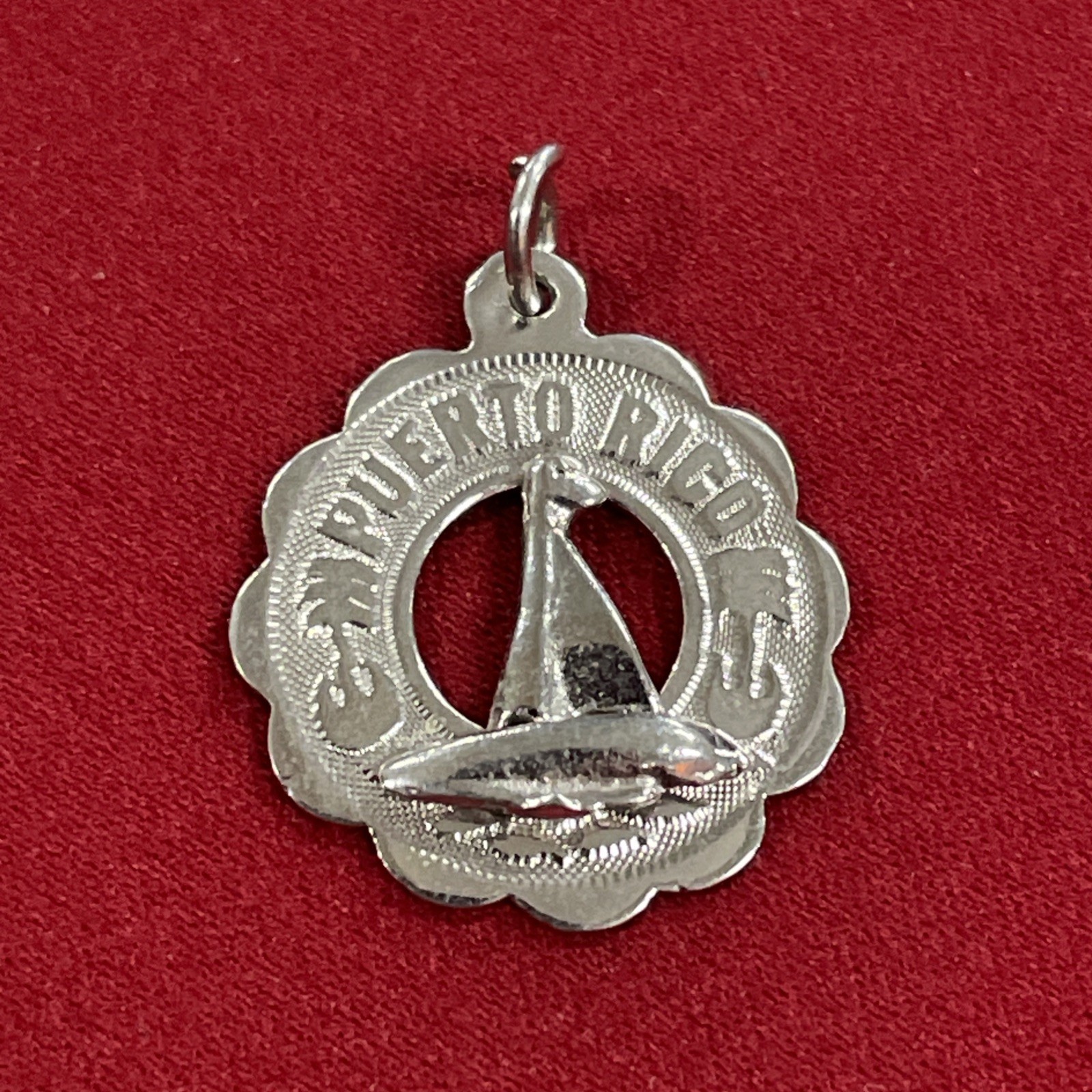 Sterling Silver 925 ACI Crea Puerto Rico Souvenir Charm Pendant