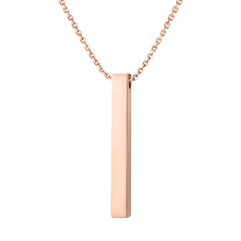 Personalised Necklace Custom Engraved Bar Name Date Pendant Christmas Gift Her