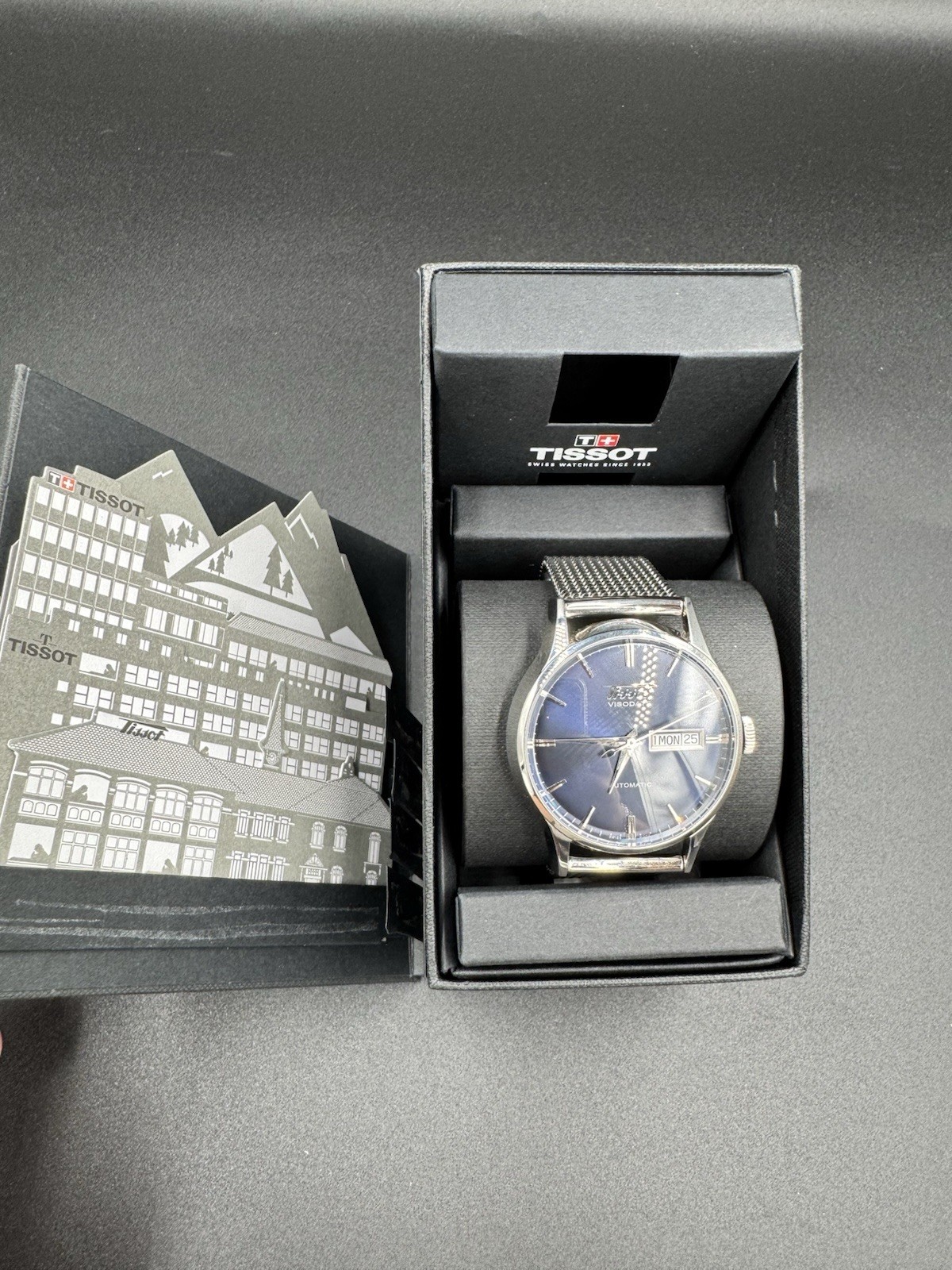 TISSOT HERITAGE VISODATE AUTOMATIC Blue Dial Swiss Made T019.430.11.041.00 W BOX