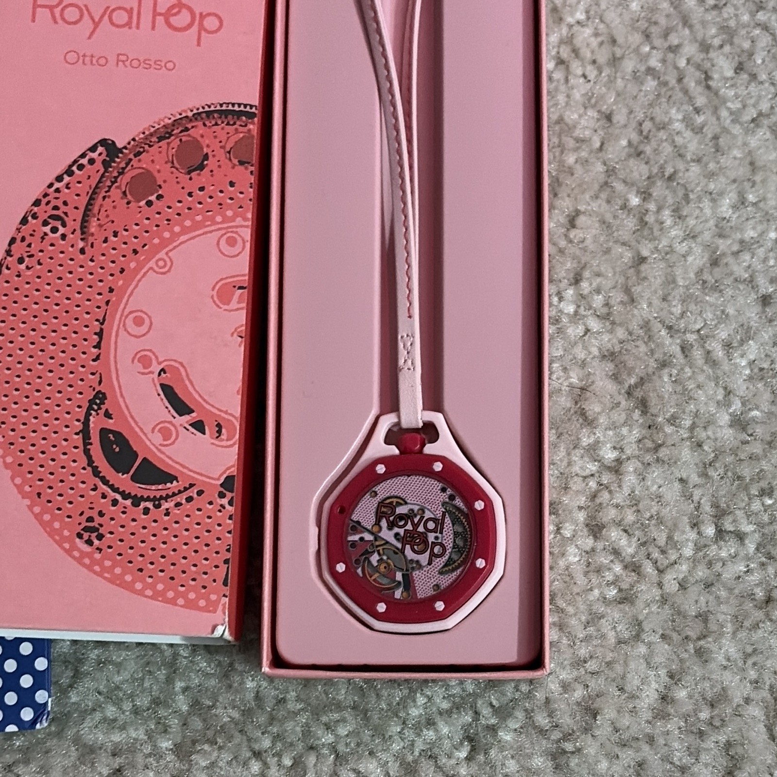 Swatch Royal Pop Otto Rosso Quartz Analog Pink Dial Octagon Watch w/ Box