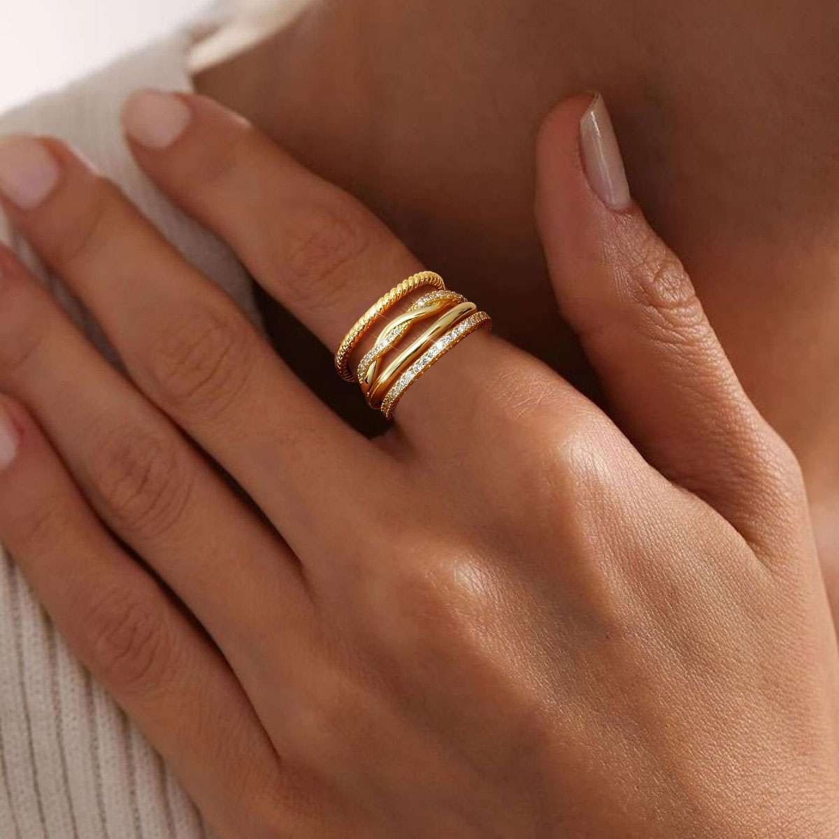 Fashion Stacking Ring Set For Women Men Jewelry Gifts Wedding , Size 6,7,8,9,10