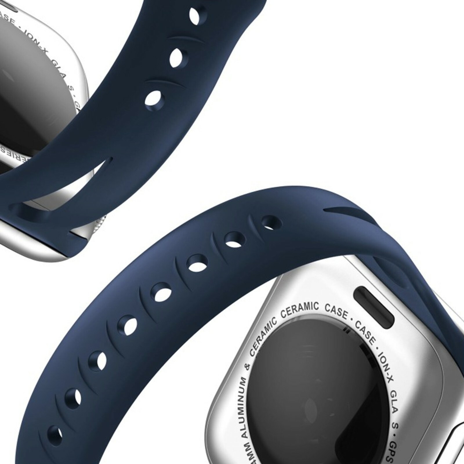 Silicone Narrow Sport Band for Apple Watch Series 8, 7, 6, 5, 4, 3, 2, 1, SE