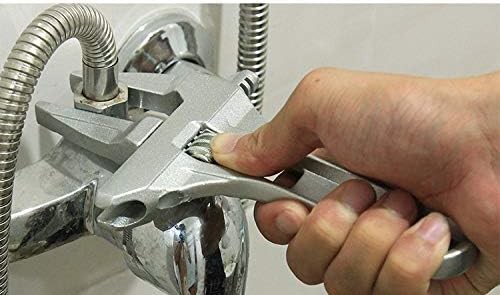Adjustable Wrench Large Opening Bathroom Spanner Jig Saw 16-68mm, Silver