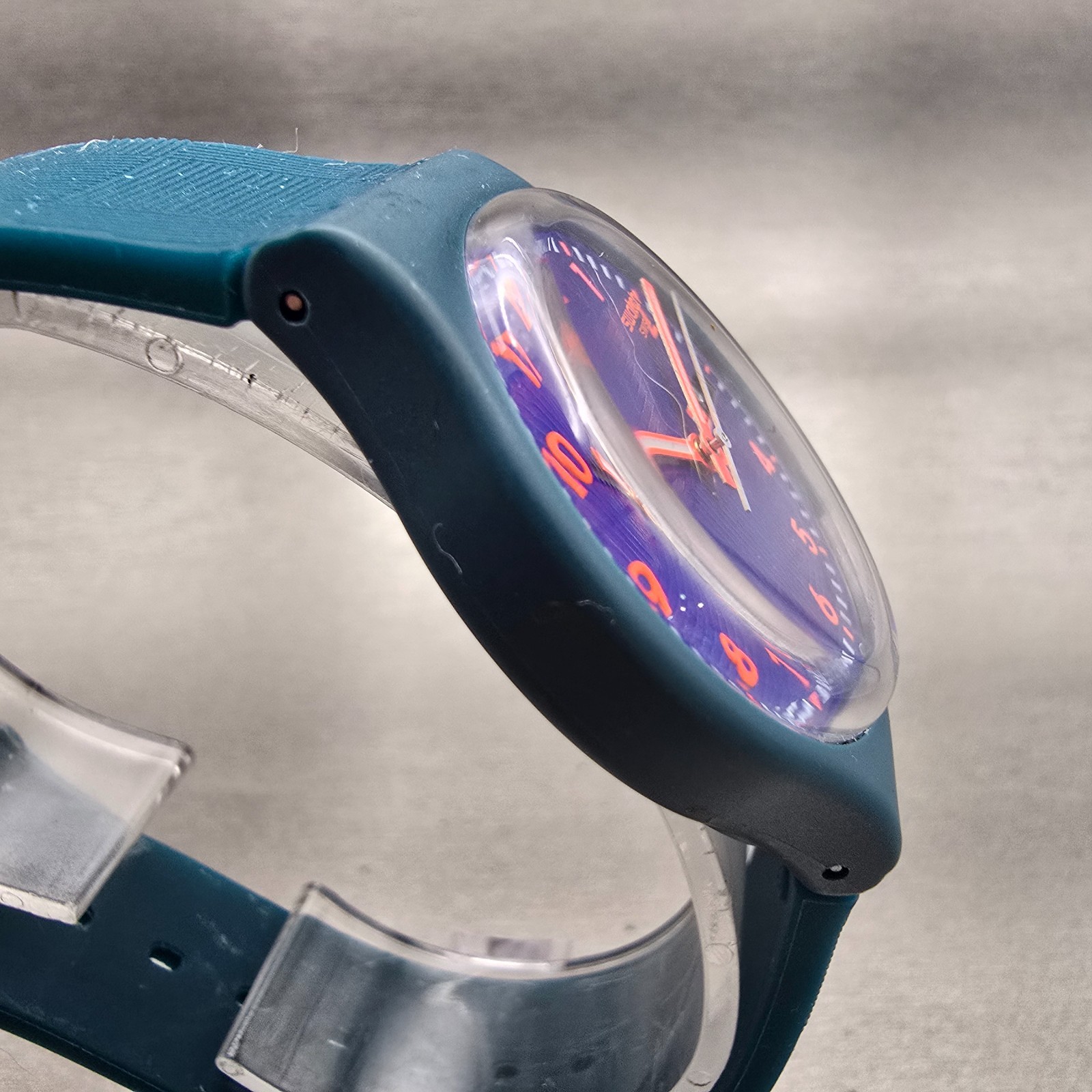 Swatch PATTERN FORMATION Watch Men 34mm Blue Dial Daydate Round SO28N706 New Bat