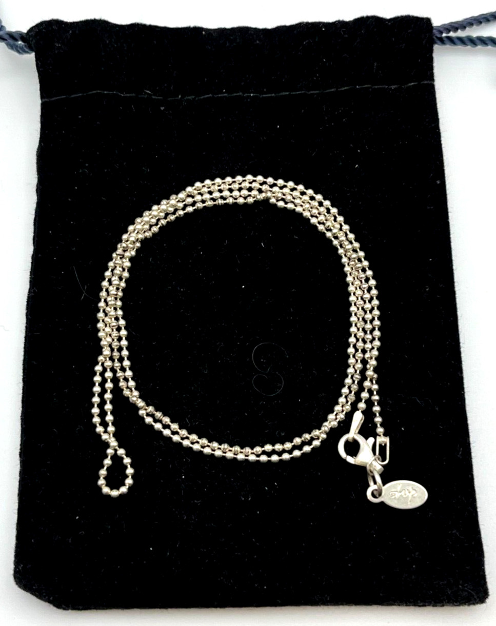 MSCO Petite Solid Sterling Silver 925 MICRO BEAD BALL 24 ” in NECKLACE Mini