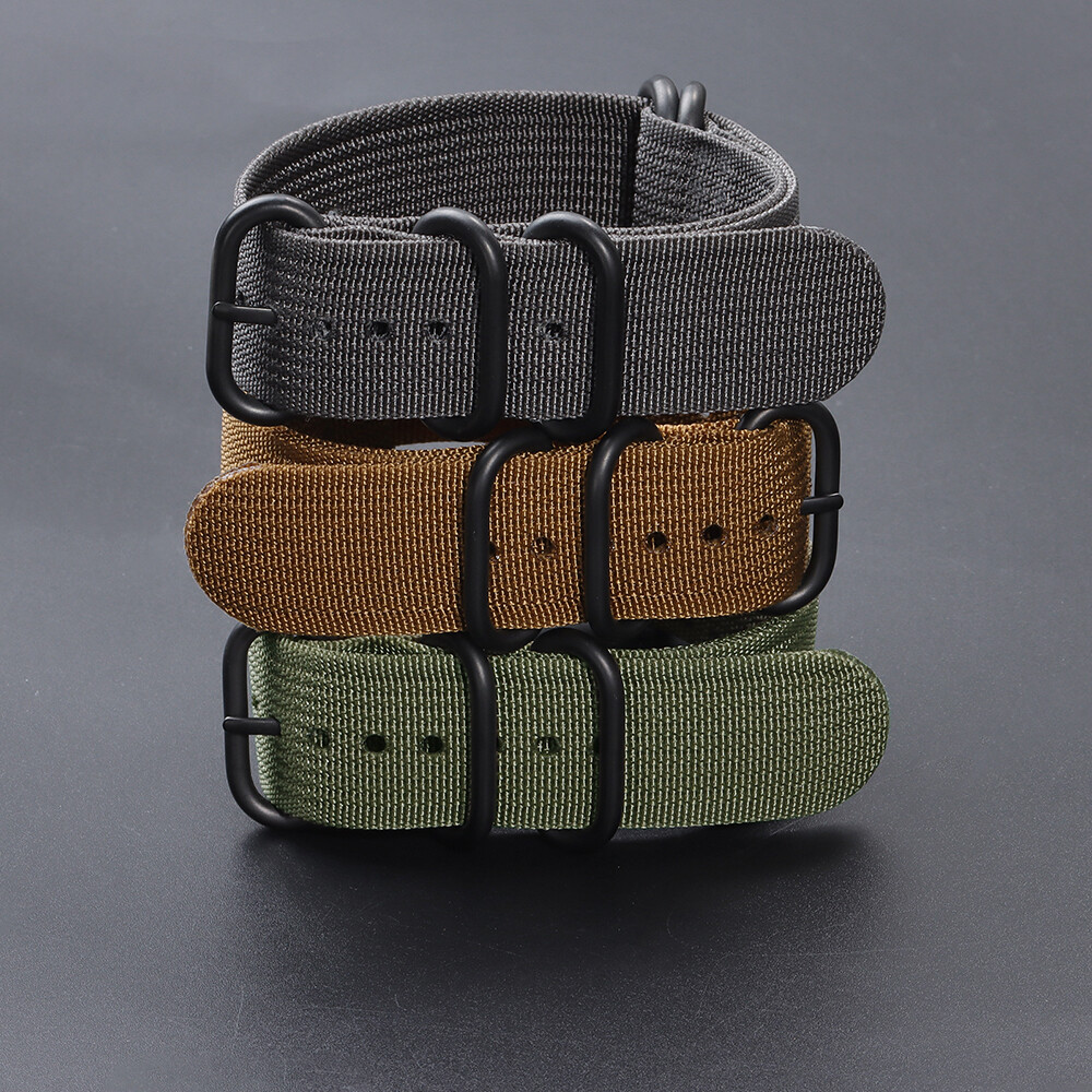 18mm 20mm 22mm 24mm Multiple Colour Military Nylon Watch Strap Band for Unisex