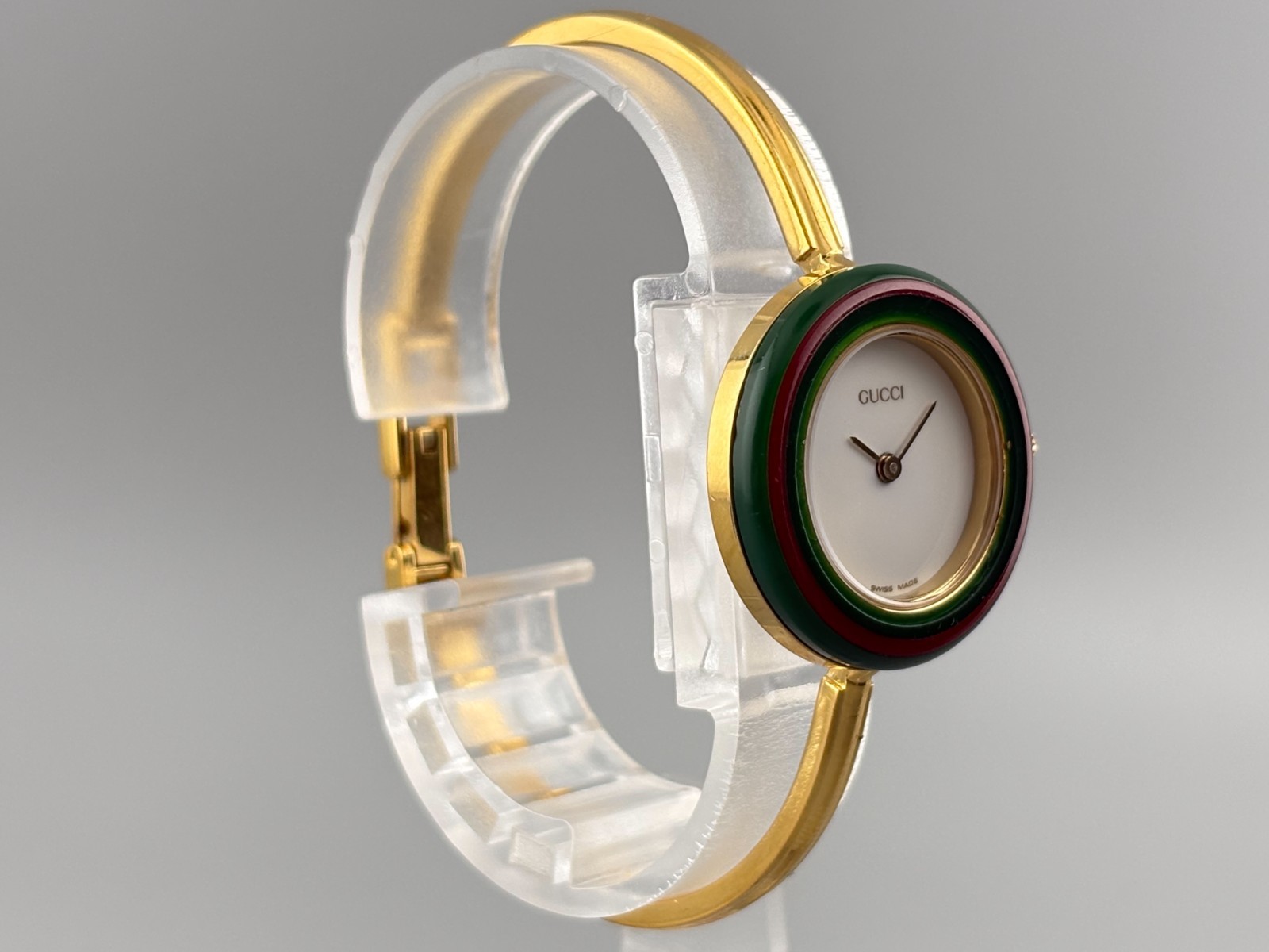 Gucci Change Bezel 11/12.2 Watch 12 Colors Box White Gold [Very Good]