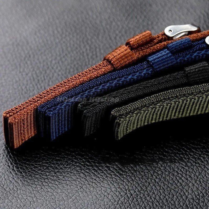 18mm 20mm 22mm 24mm Military Canvas Nylon Wrist Watch Band Strap Bracelet Sport