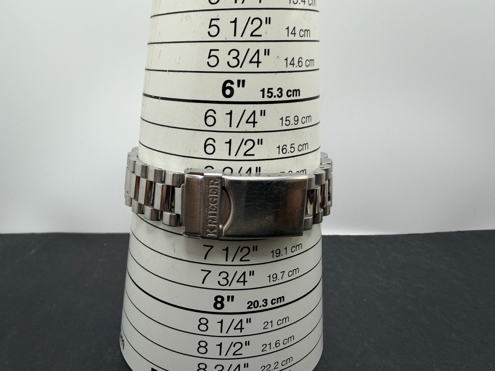 Krieger Lunar Chronometer Watch Men 35mm Blue Dial Steel Date