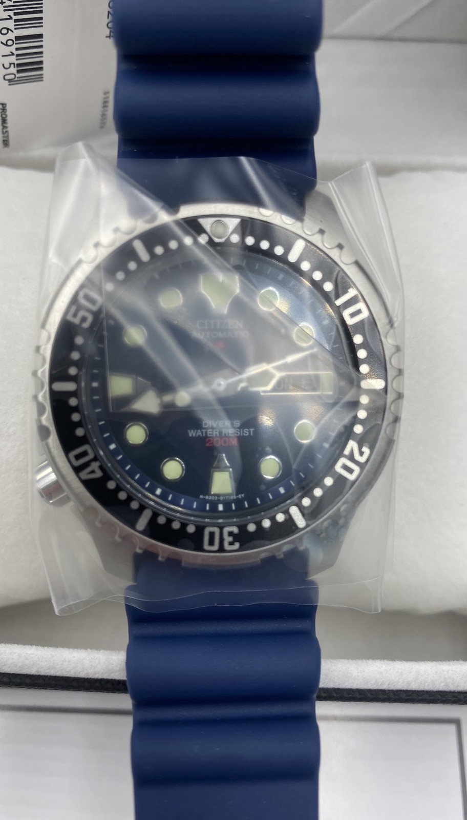 CITIZEN PROMASTER NY0040-17L AUTOMATIC WINDING DIVERS Waterproof Men Watch Navy