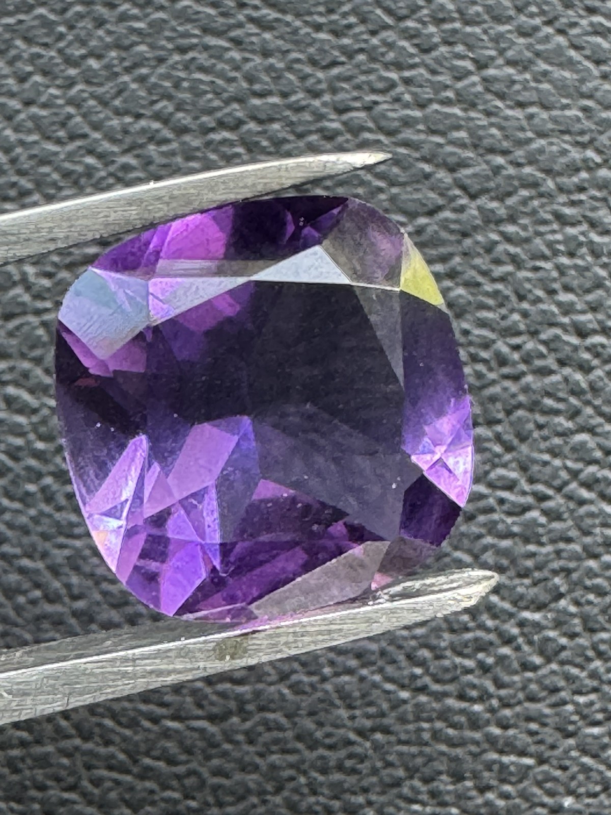 Rich Purple URUGUAYAN AMETHYST. Antique Cushion, Eye Clean. 9 mm, 6.26 Carats.