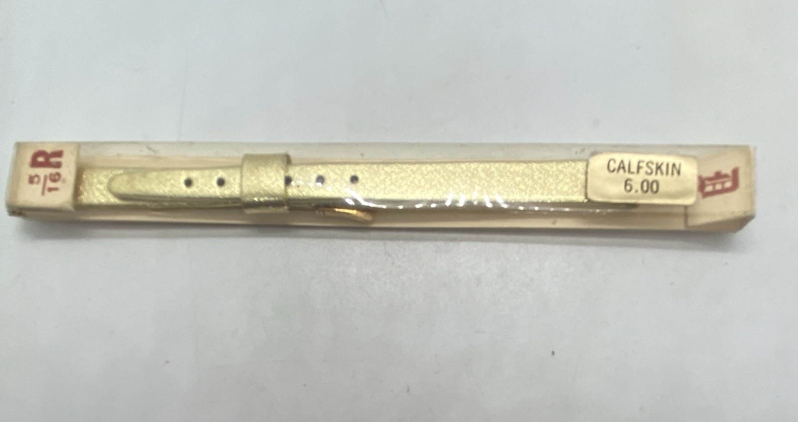 NEW Vintage DOWNING Watch Band GOLD Fine Calf Skin Leather 9mm Made In Italy