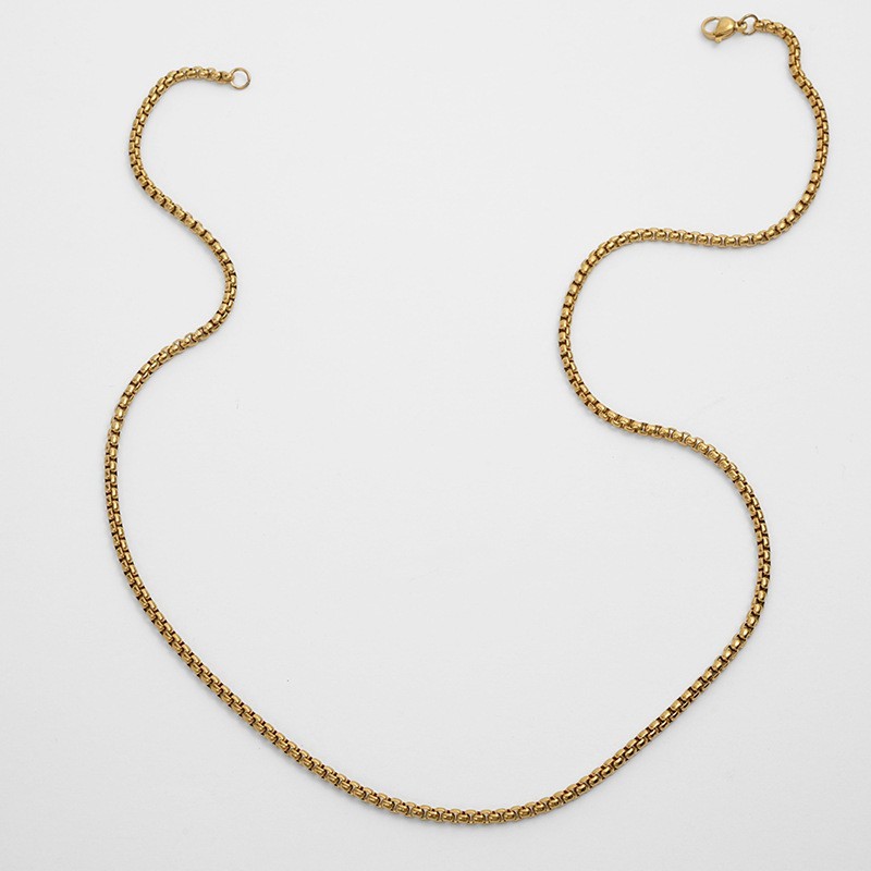 Gold Filled Twisted Rope Chain18K Plated Stainless Steel Jewelry Necklace Access