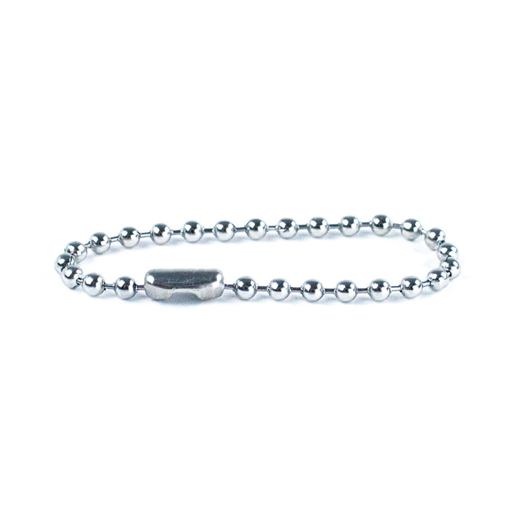 Ball Chain Dog Tag Necklace or Key Chain – 4 or 24 Inches Long 2.4mm Bead
