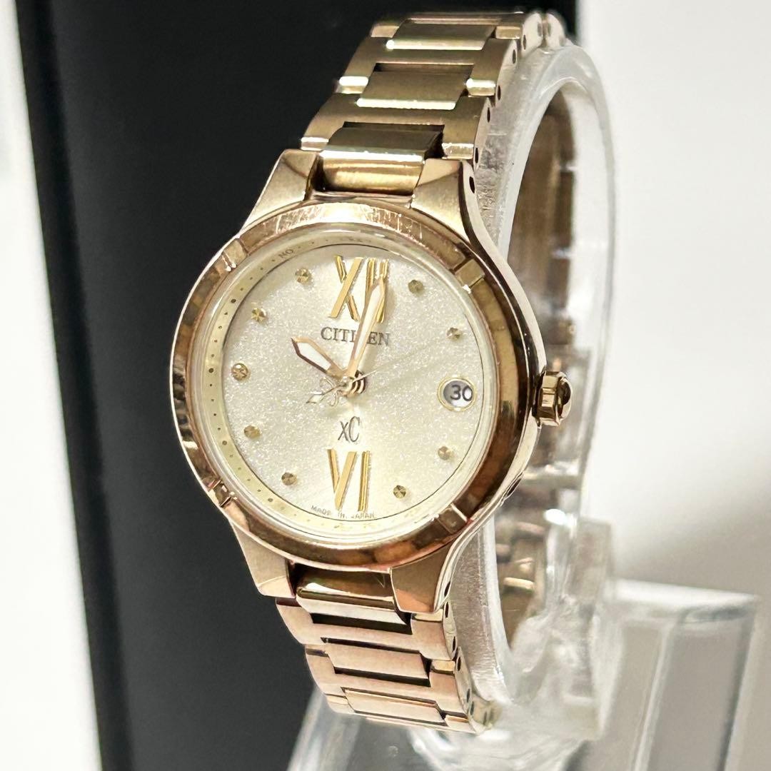 Citizen xC Eco-Drive Solar Radio Controlled Womens Watch Titanium Gold