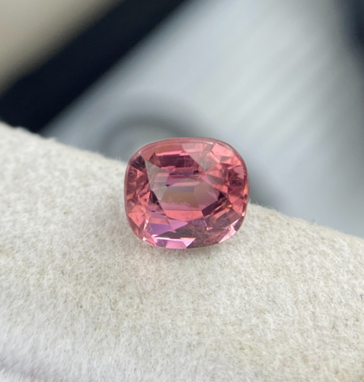 Certified Amazing Natural Tourmaline Square Cushion Cut 1.66 Carat Eye Clean
