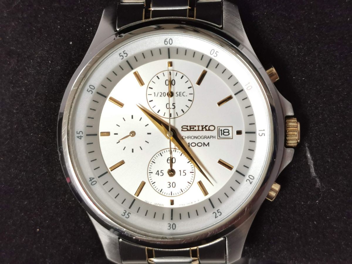 SEIKO SNDE23P1 7T92-0NY0 Combo Chronograph Quartz Men’s Watch From Japan