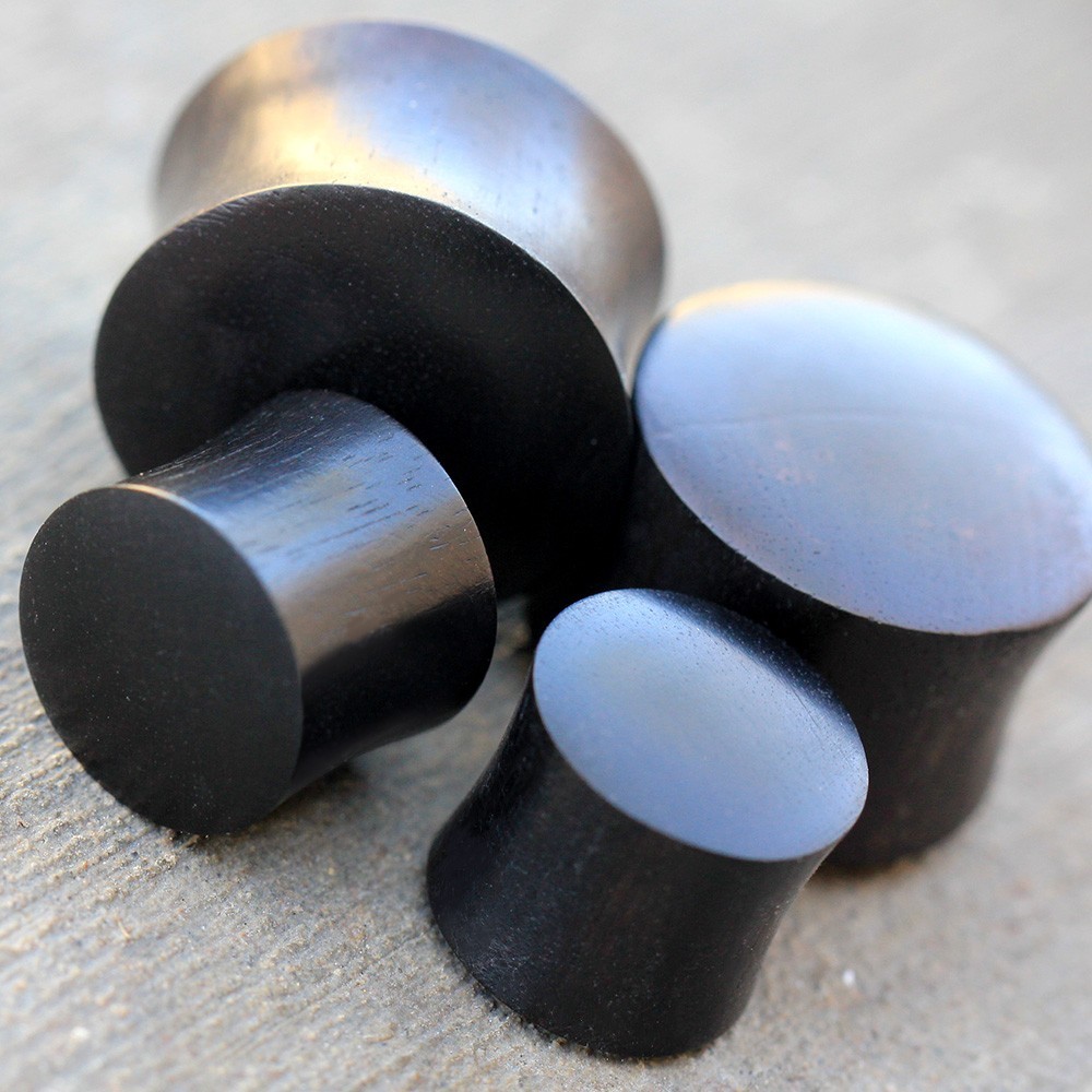 PAIR of Black Arang Wood Saddle Plug *****