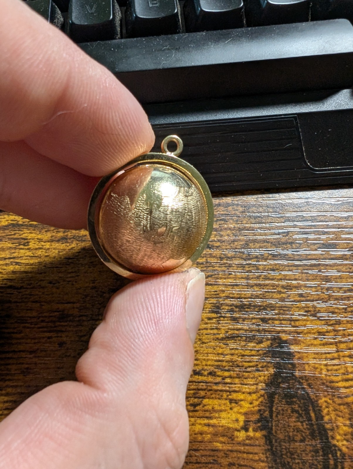 Vintage 14k Solid Yellow Gold Spinning World Globe Pendant Charm Big/Heavy 15g+