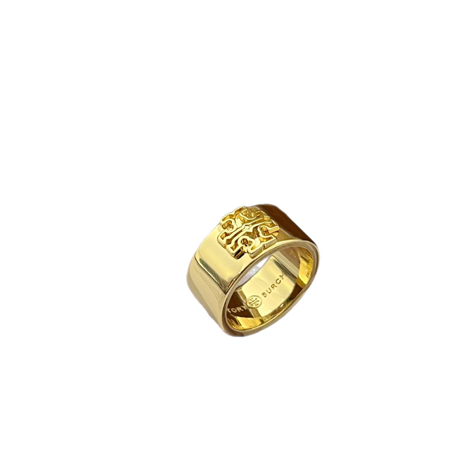 Gold Ring Size 8 – Tory Burch TB Logo Design