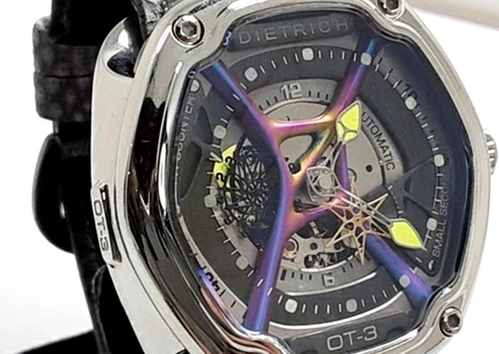 Dietrich OT-3 Organic Time Automatic 44mm SS Men’s Watch Working Authentic