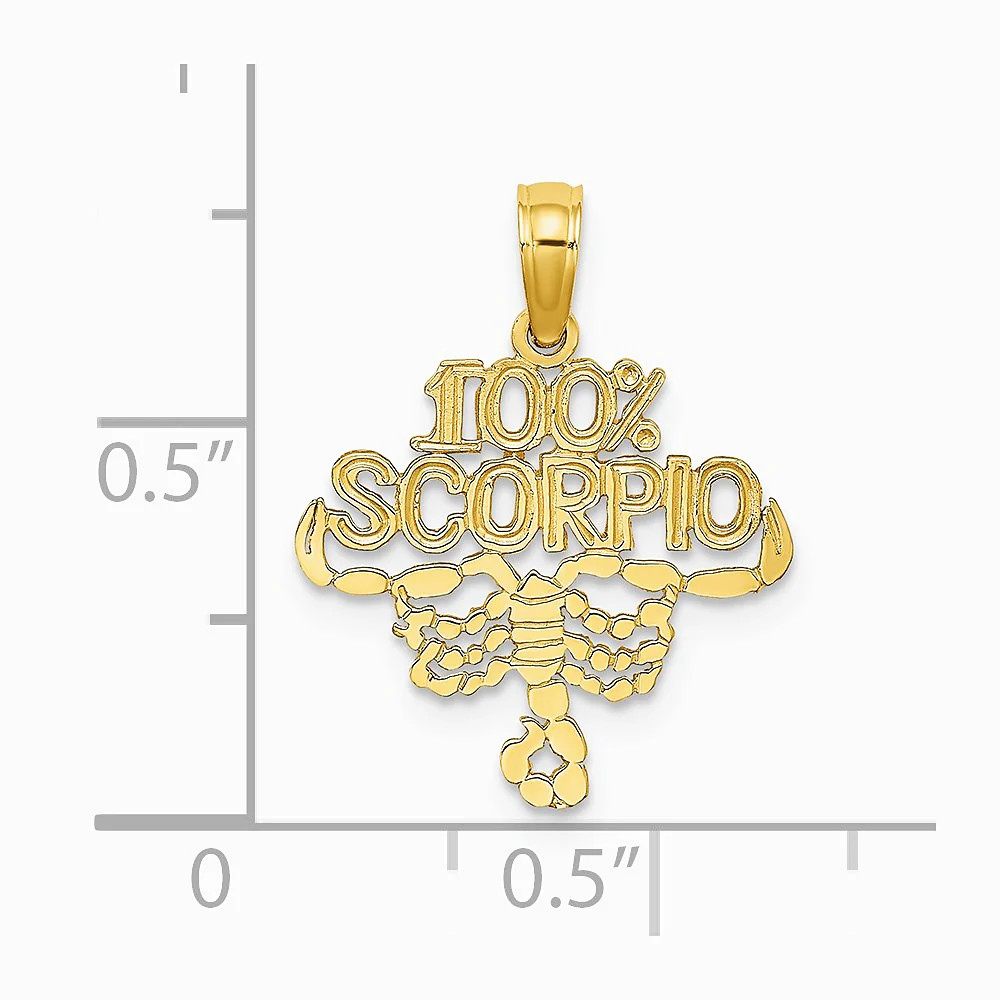 10K / 14K Yellow Gold 100% SCORPIO Zodiac Charm