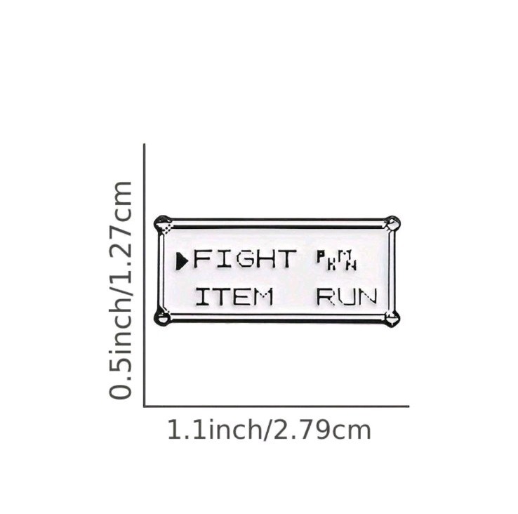 Pokemon Enamel Label Hat Pin – Gameboy Poke Fight Menu – Retro Video Game Merch