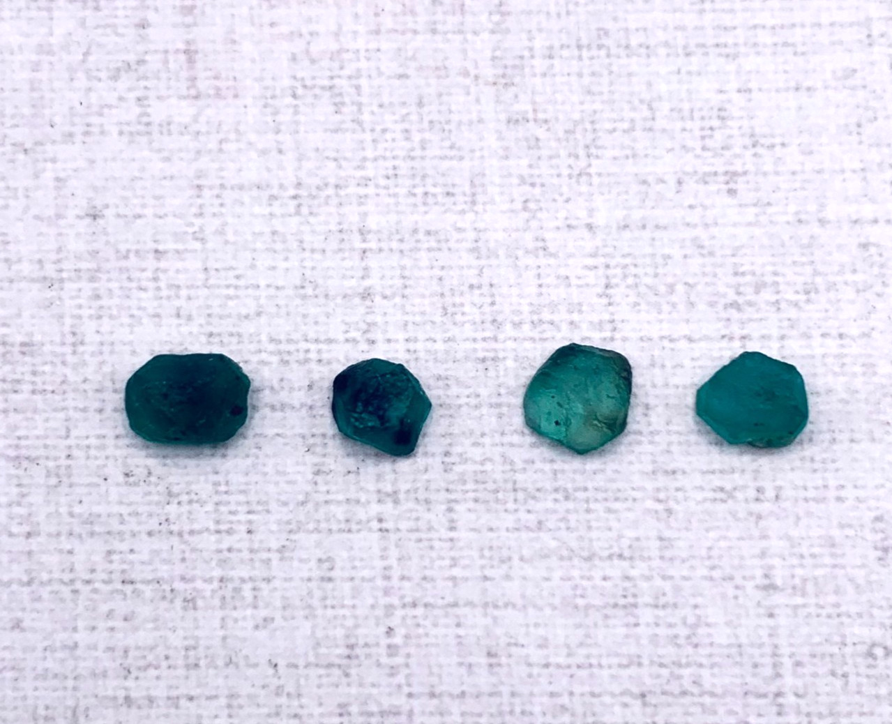 Emerald Preform Rough Lot 4 Pcs 2.56 Tcw Clarity I1 Natural Green Brazil N030