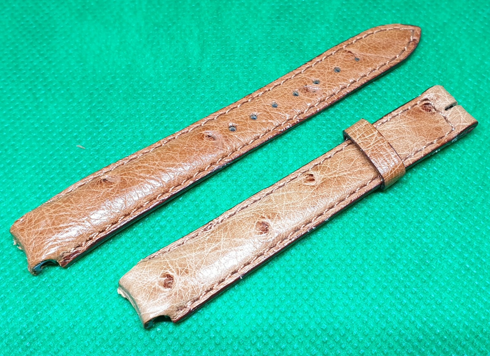 Genuine Longines Ostrich 14mm Watch Strap, Without Buckle.