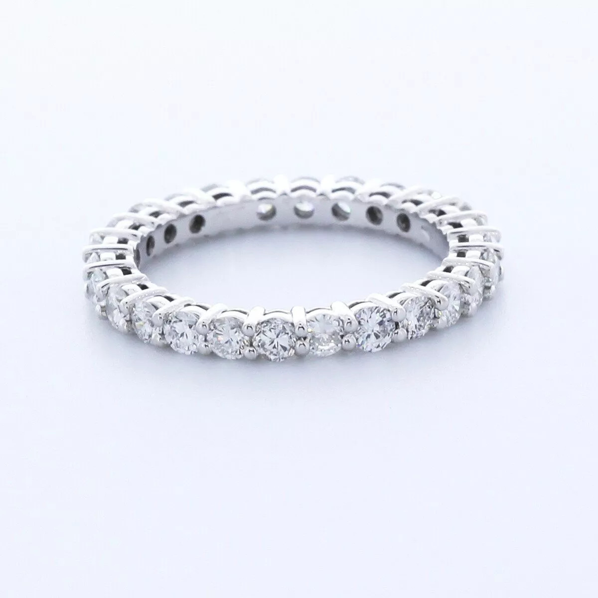 Eternity Wedding Ring 14K Gold Classic 2.50 Carat Round Lab-Grown Diamond E VVS2