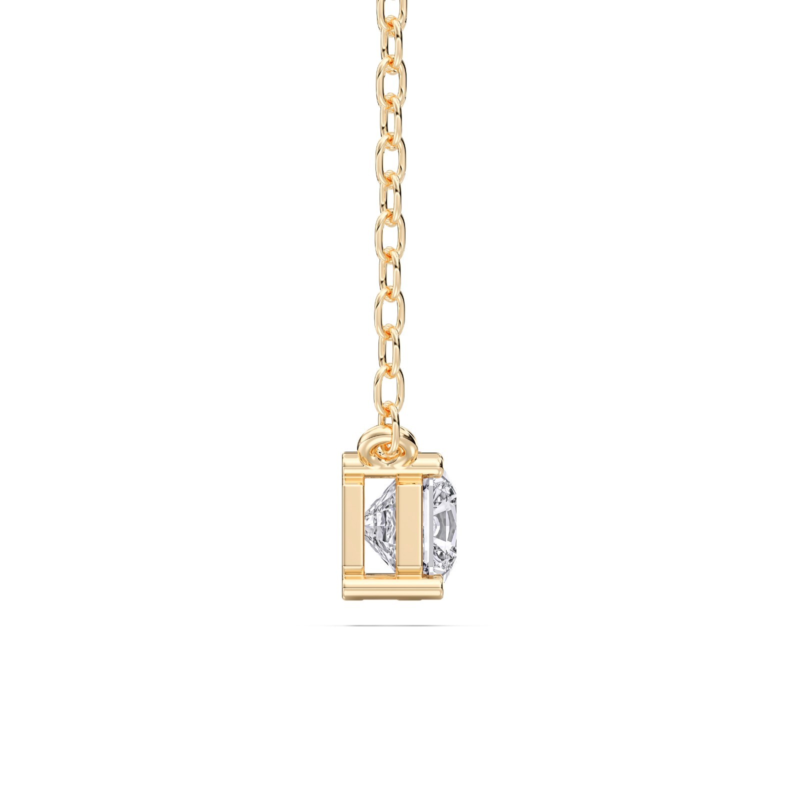 IGI Certified Lab Grown Diamond 1.00 CT Solitaire Pendant Necklace 14k Yellow