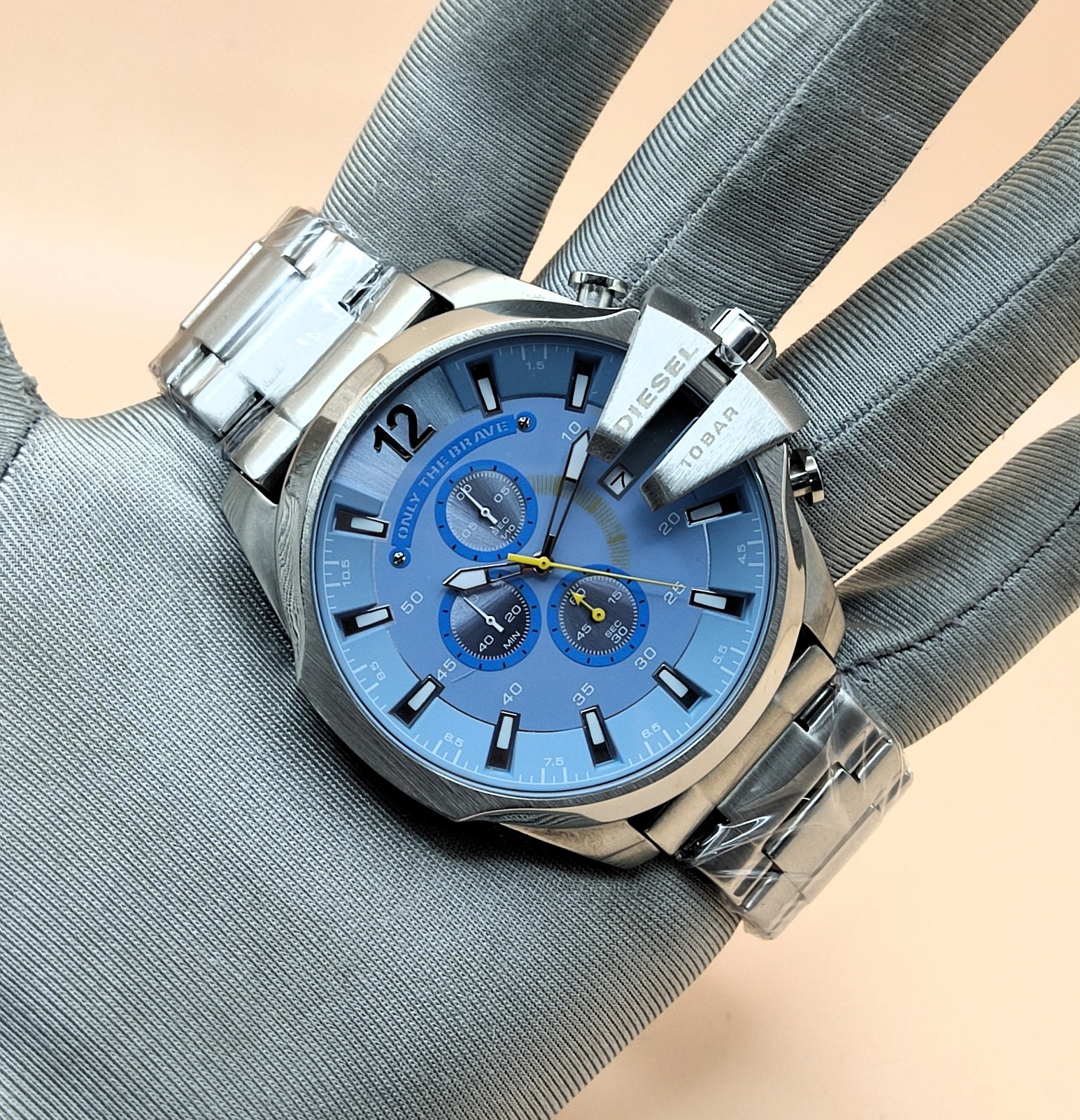 Luxury Diesel Only The Brave 10 Bar Blue Dial Refurbished Men’s Wrist Watch