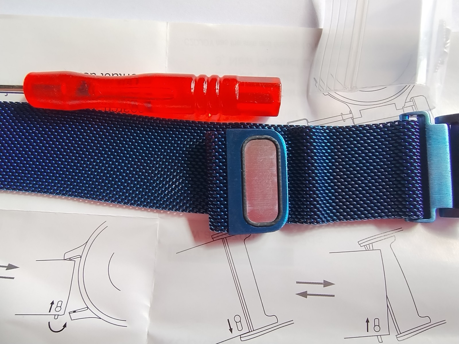 Stainless Steel Mesh Strap Garmin forerunner 35/30 Garmin Approach S10. Large