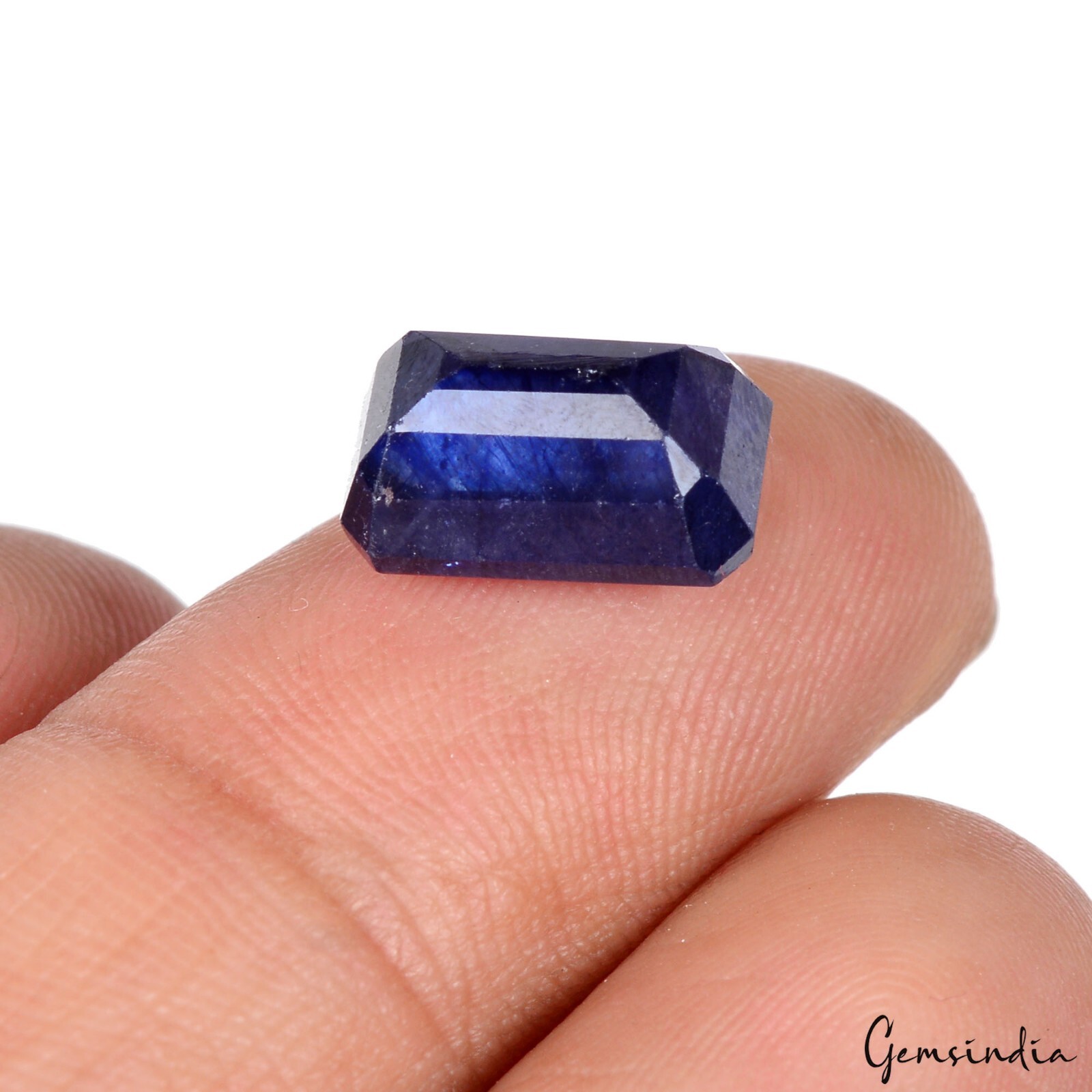 IGL&I Certified 6.50 Cts Natural Ceylon Blue Sapphire Octagon Cut Gems For Ring