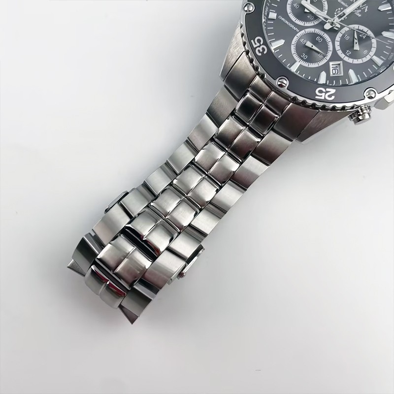 Bulova Men Classic Marine Star 98B401 Black Dial Quartz Chronograph Watch 41.5MM
