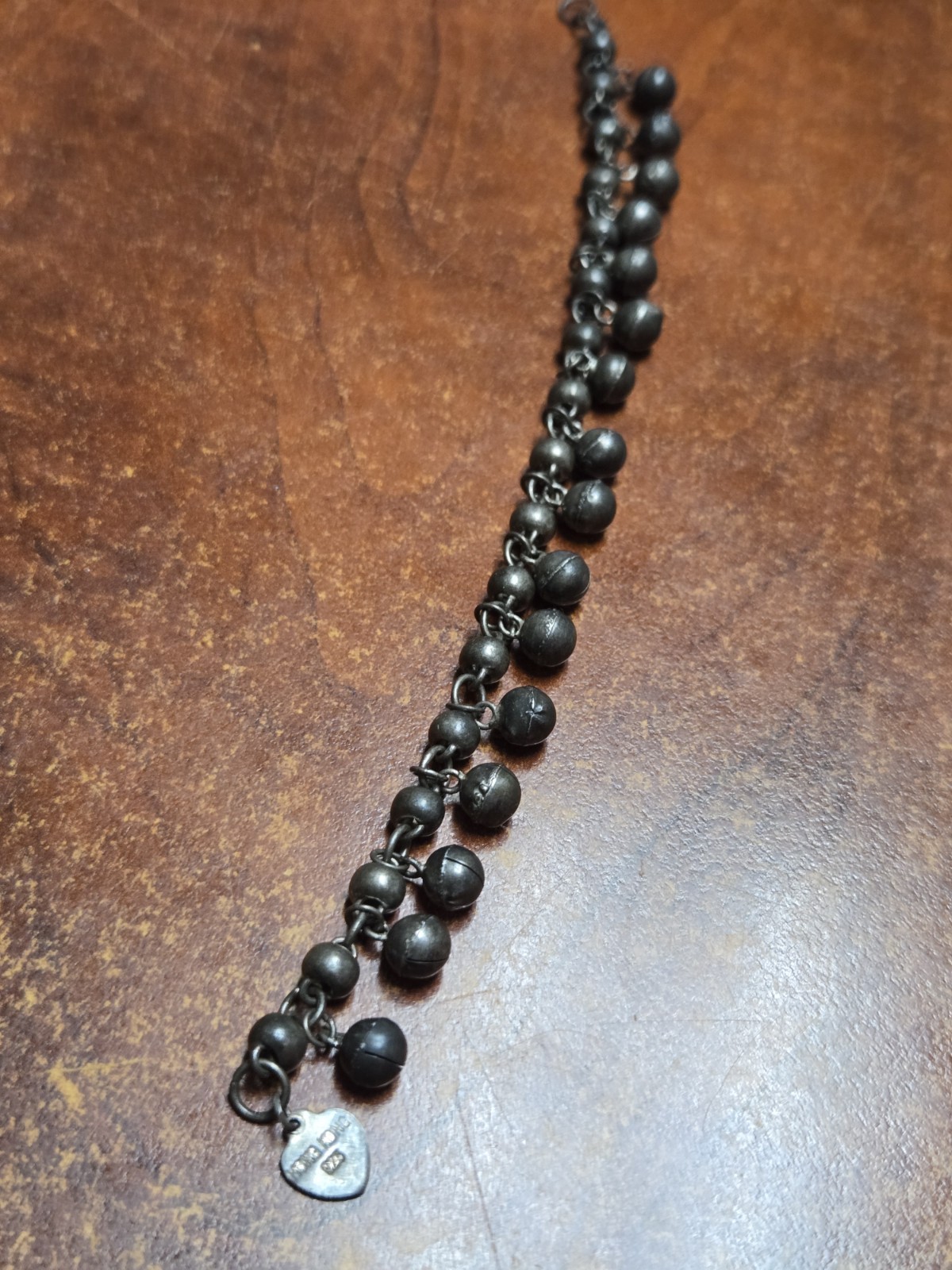 Vintage Tribal Belly Dance Jingle Bell 925 Silver Anklet Made in Hong Kong 6″