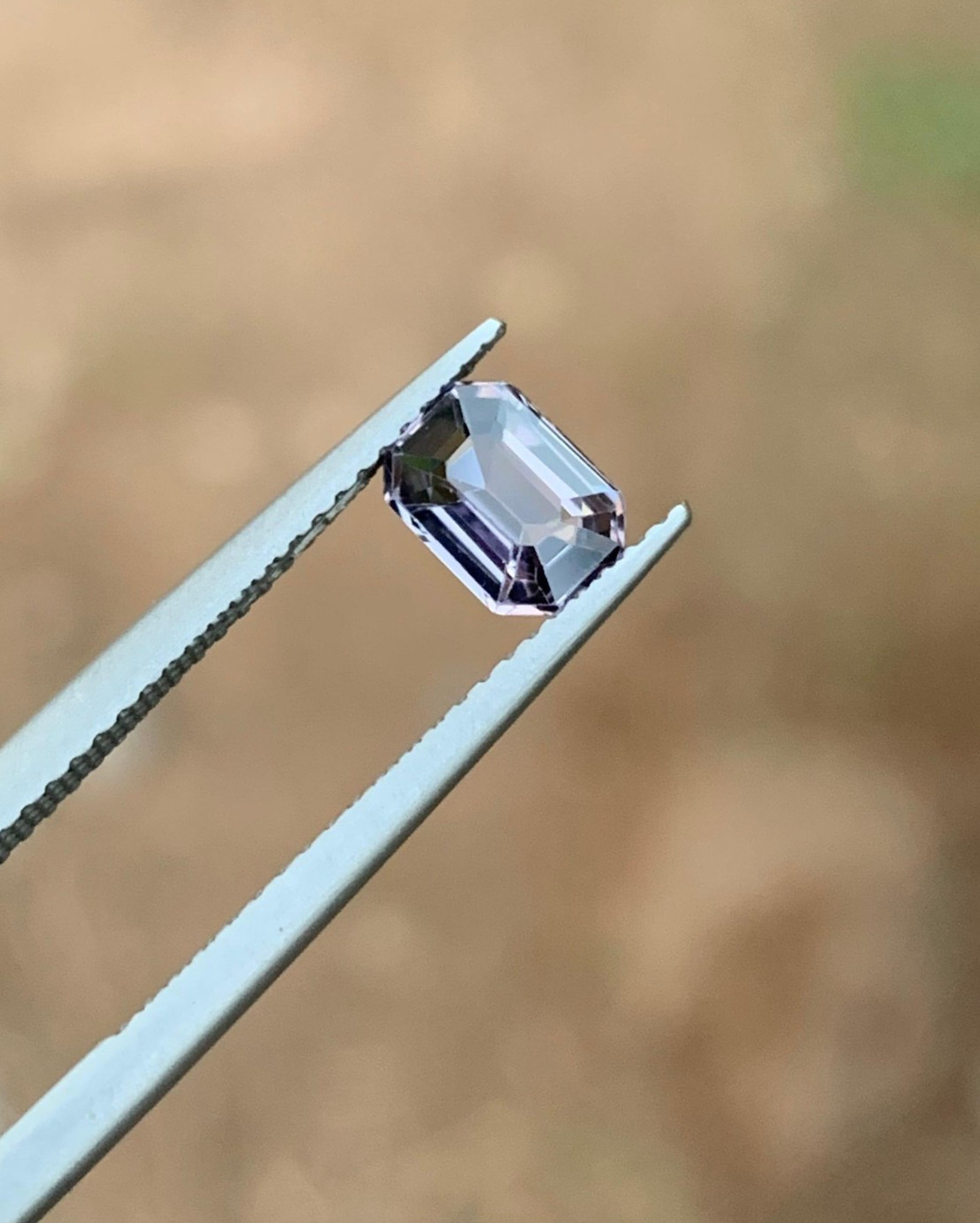 Natural Burma Spinel – 0.870ct Lavander Color – 7mm Emerald Cut – Loose Gemstone