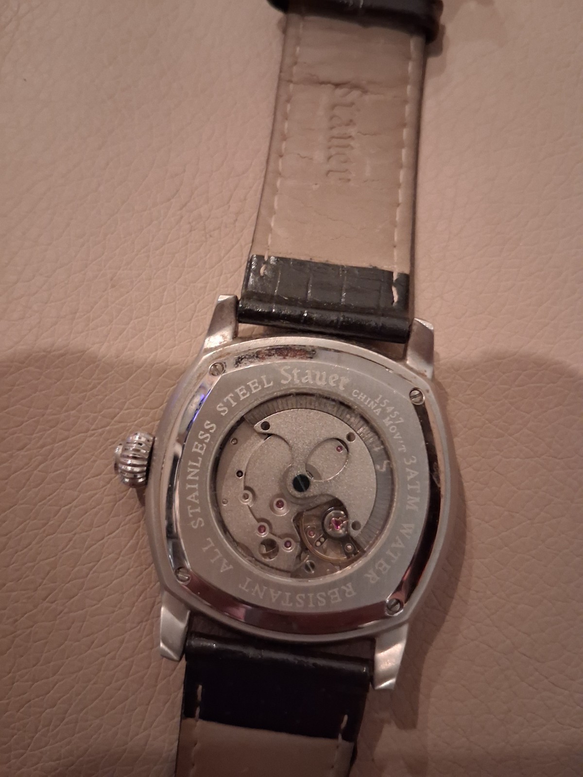 Stauer 1930 Dashtronic Automatic 21 Jewel Men’s Watch Leather Band Vintage Style
