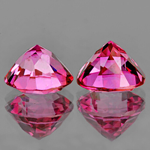 Hot Pink Topaz Round 7.00 mm 2 pieces, Flawless-VVS, Natural Loose Gemstone