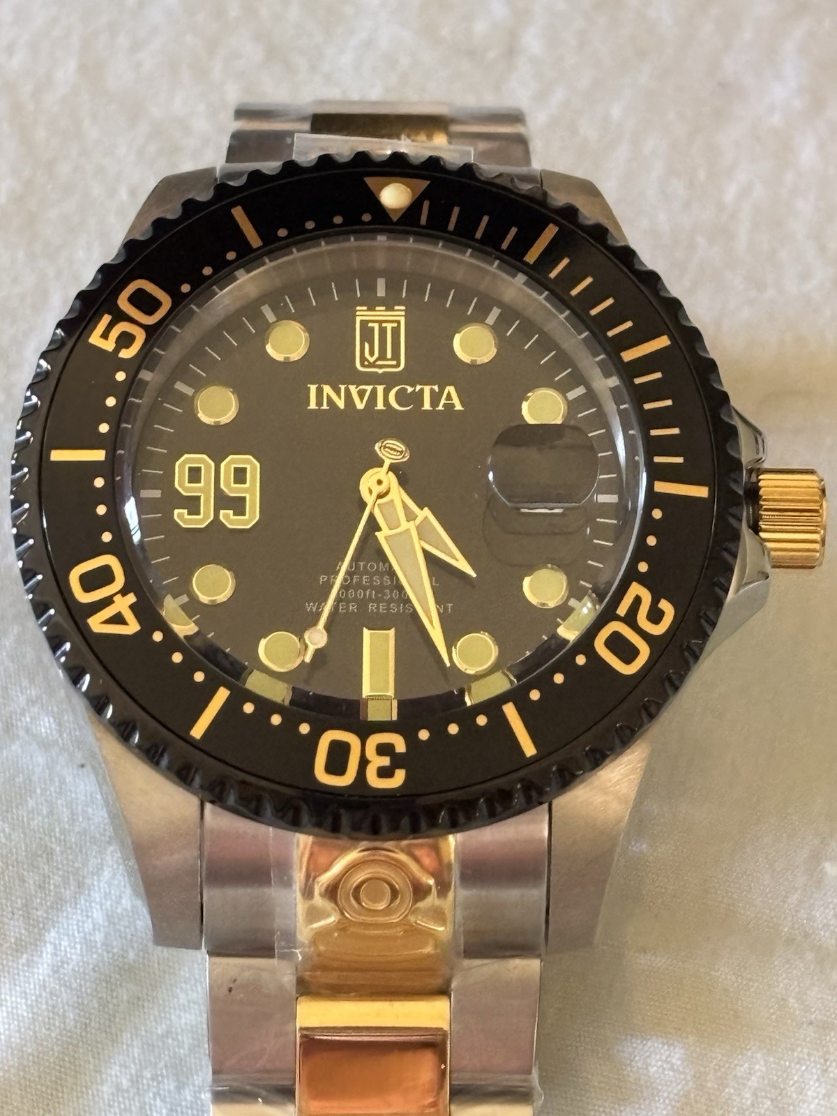 Invicta Jason Taylor Men’s Automatic Watch Black/Gold SS model 30212