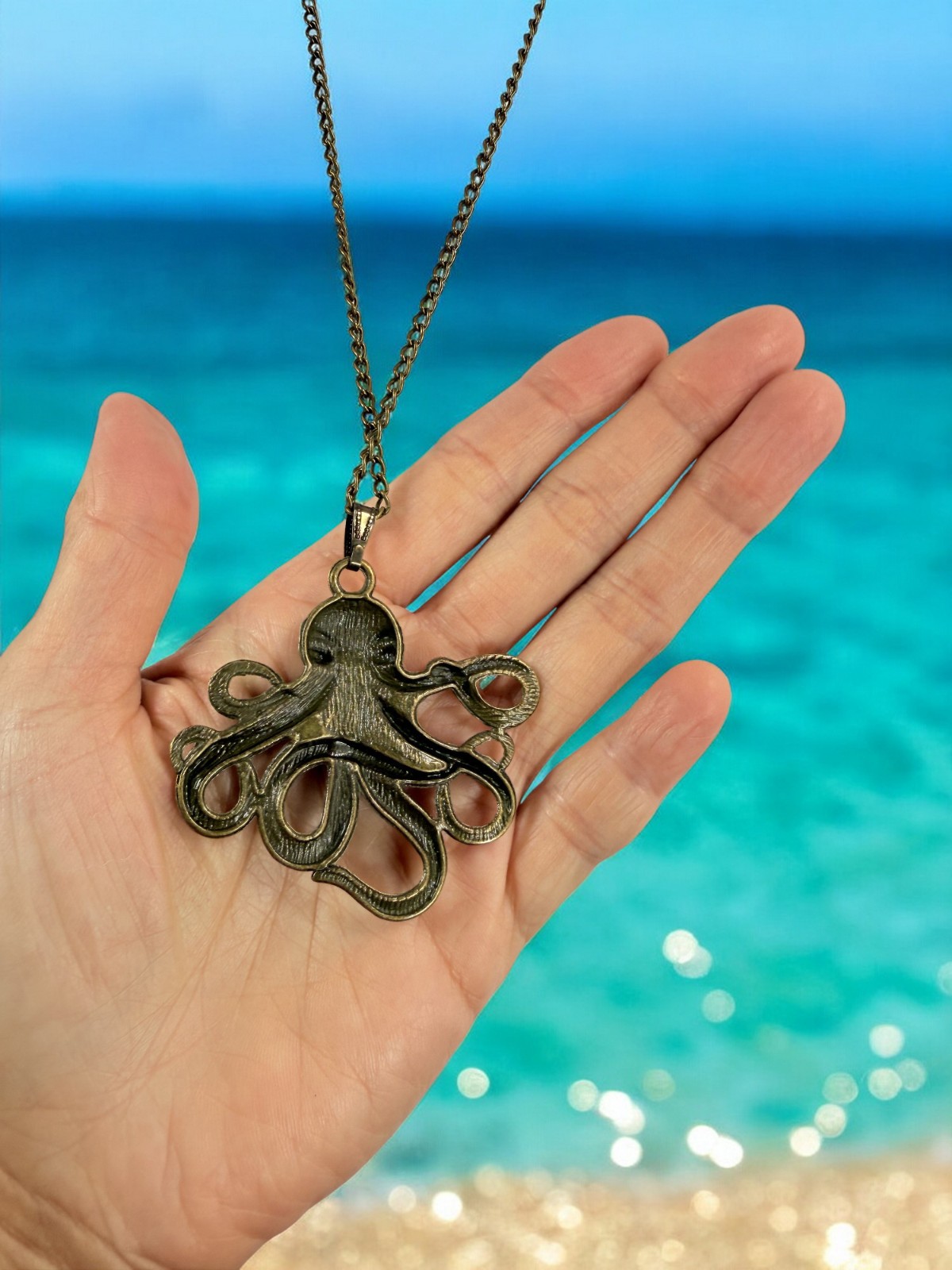 Steampunk Octopus Kraken Necklace – 3D Vintage Gothic Pendant, Pirate Cosplay