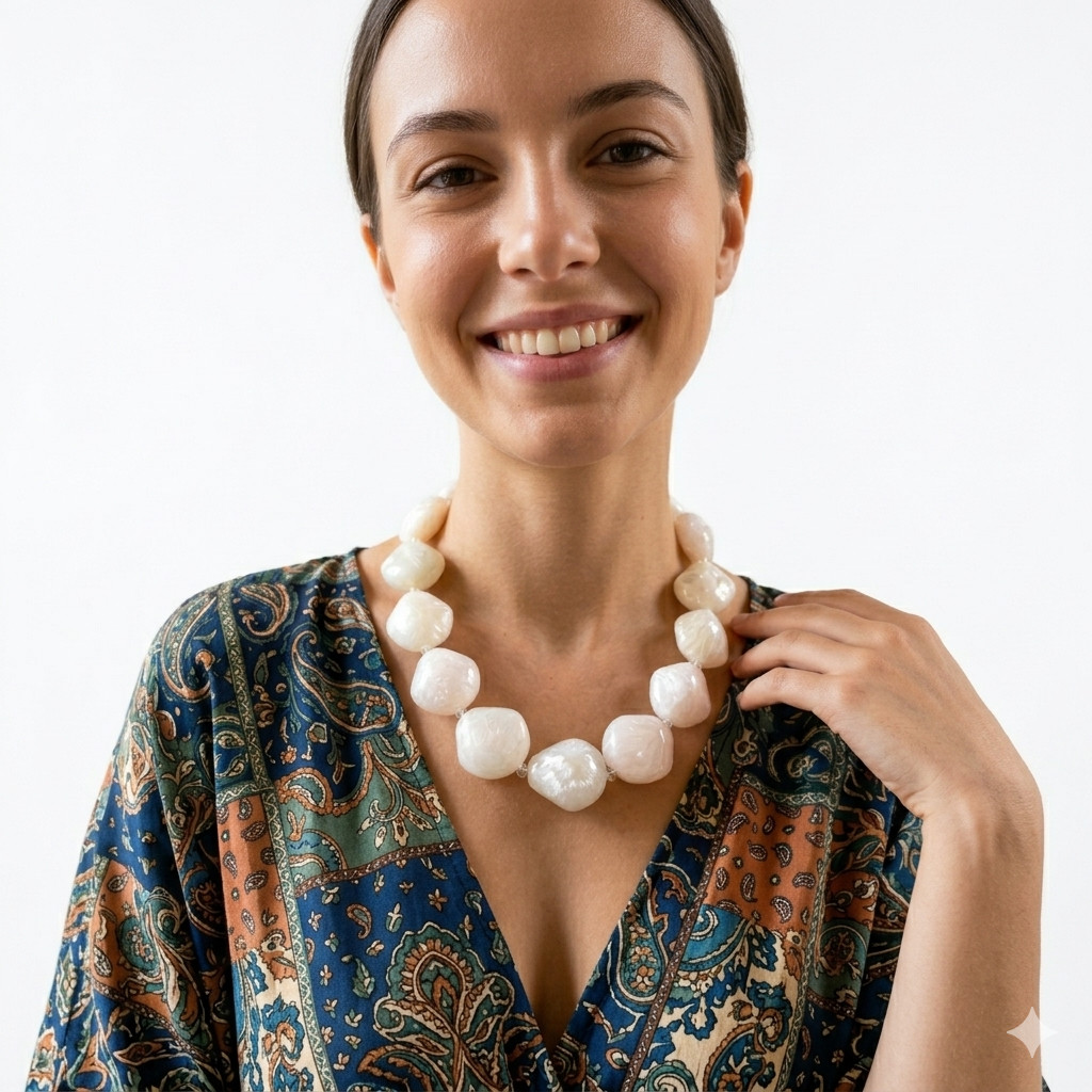 N7623 TIBETAN Gypsy Resin Crystal Tribal Necklace BOLD Women Ethnic Gift Jewelry