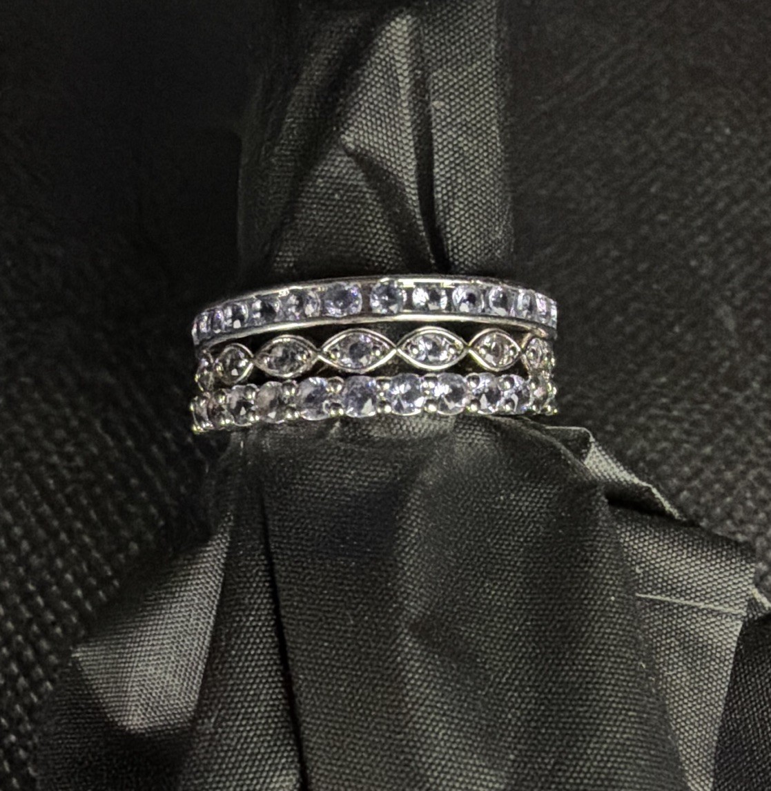 Bomb Party *FARMHOUSE UNICORN* Rhodium Plated Sapphire CZ Pavé Size 9
