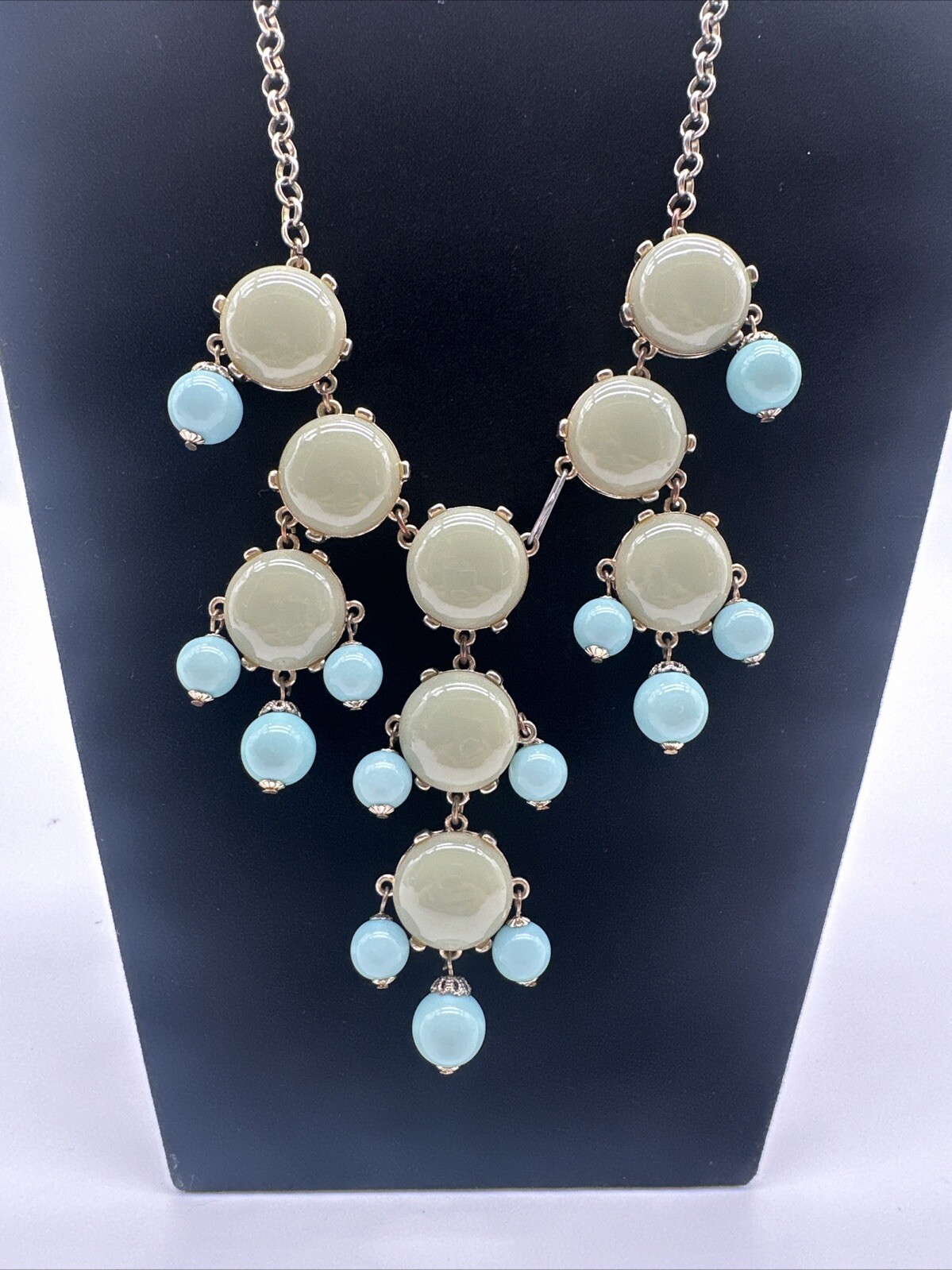 Hawaii Sea Glass Boho Stack Hippie North Shore Turquoise Necklace-13In…34