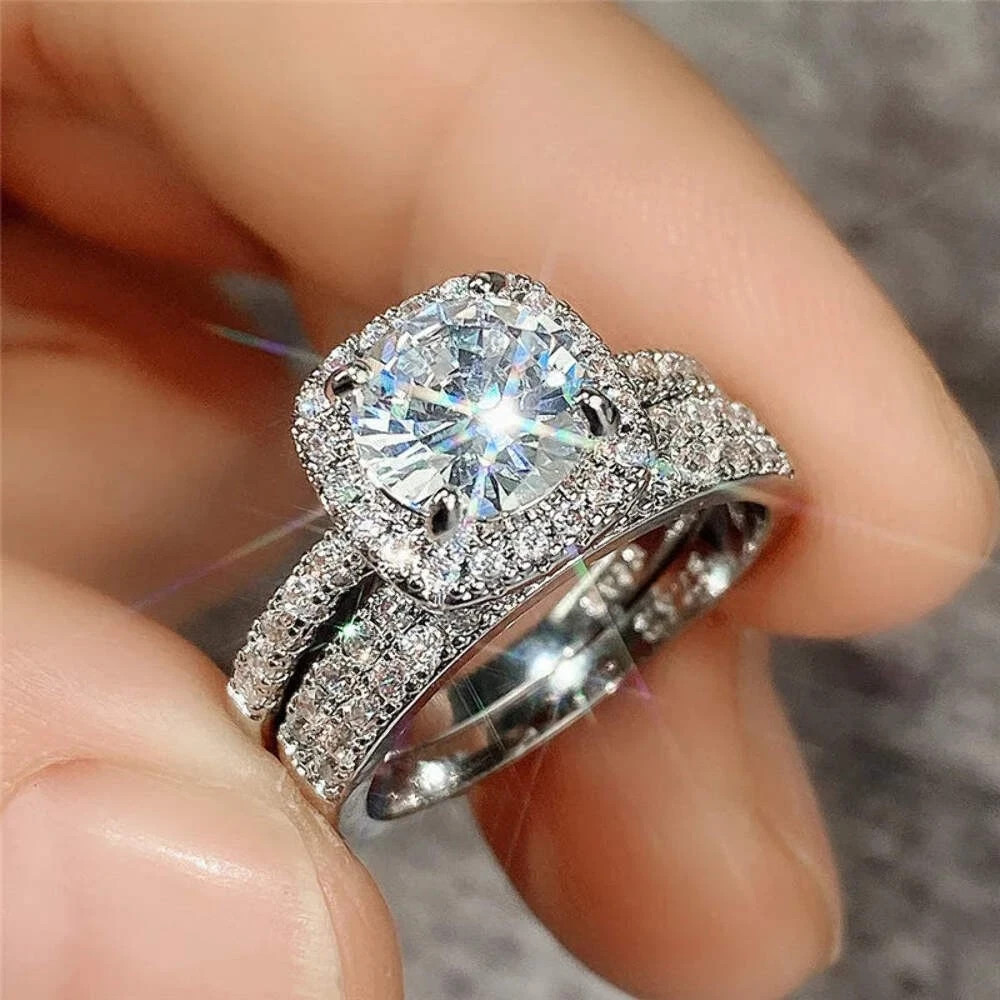 Anillos Sortijas Argollas de Compromiso Matrimonio Oro Para Mujer Oro Plata S925