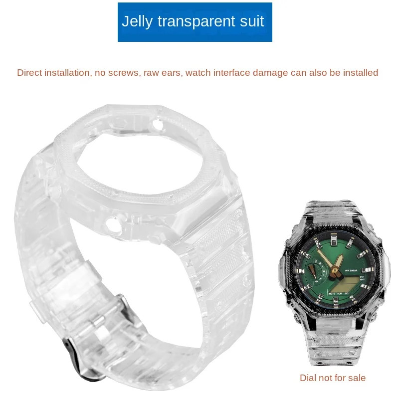 For Casioak GA2100/GA2110 Silicone Mod Kit Watch Bezel Band Replacement Set