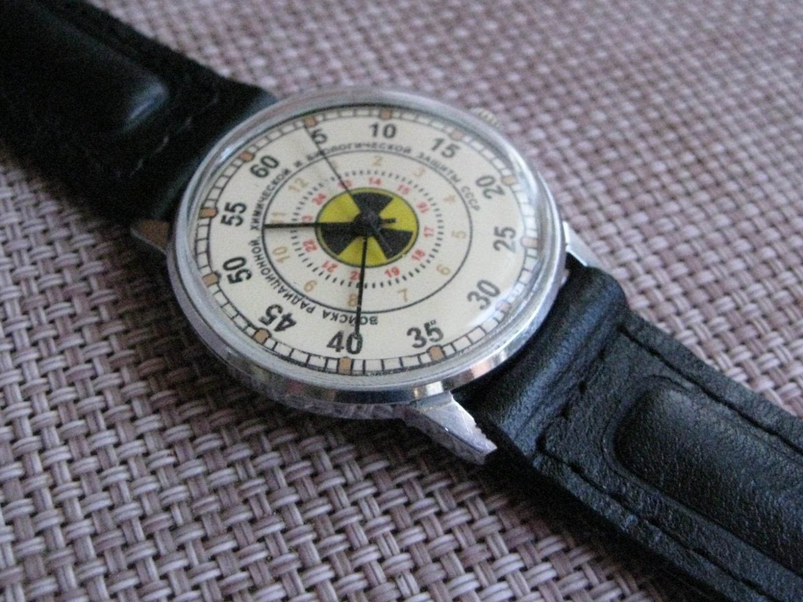 Wrist Watch vintage Raketa 2609.HA Radiation troops, Soviet Military watch