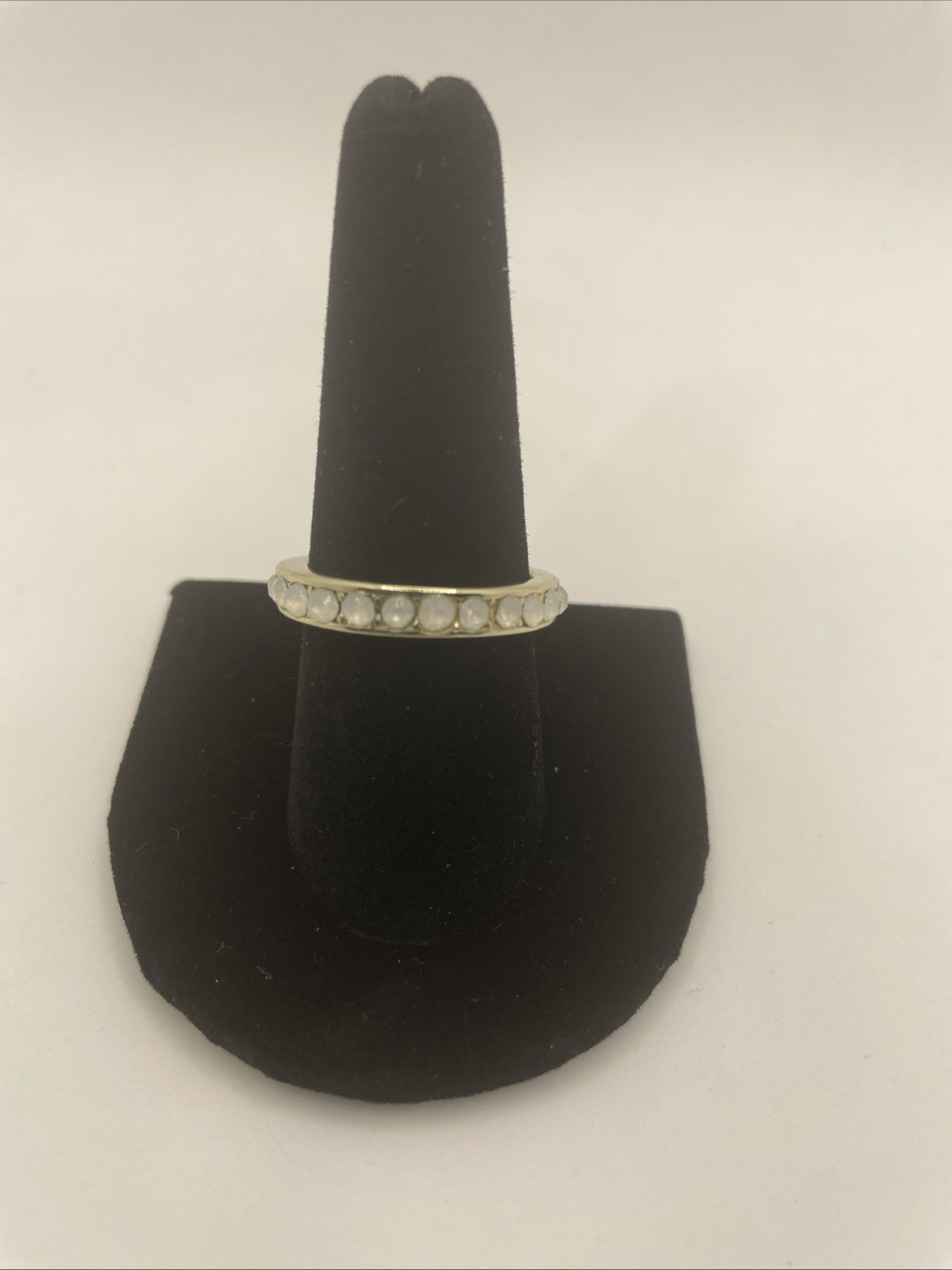 Lot of 5 Silvertone & Black, Faux Pearl, Floral, Boho Retro Rings Varies Sizes